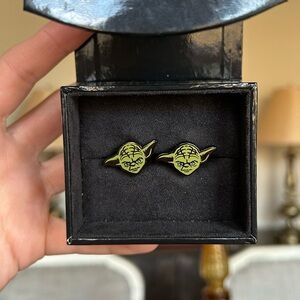 Star Wars Yoda Gunmetal Men's New Cuff Links!